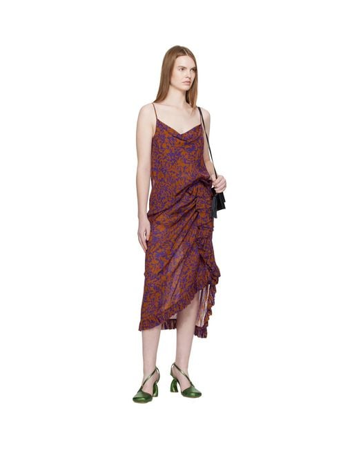 Dries Van Noten Red Pattern Camisole