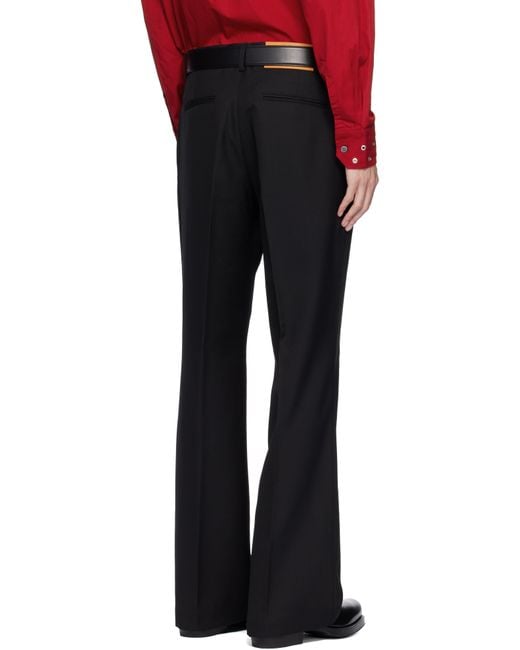 Second/Layer Black Passo Trousers for men