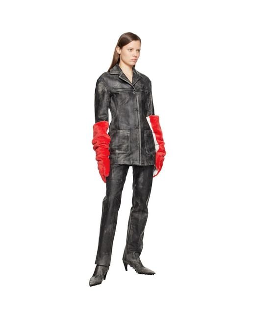 Marni Red Long Gloves