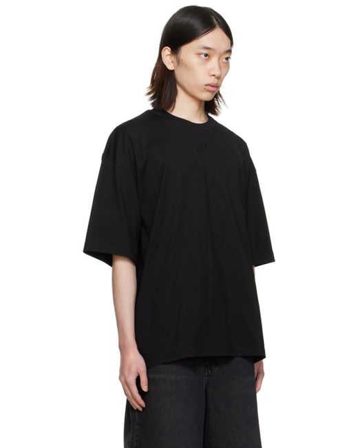 Wooyoungmi Black Embroidered T-shirt for men