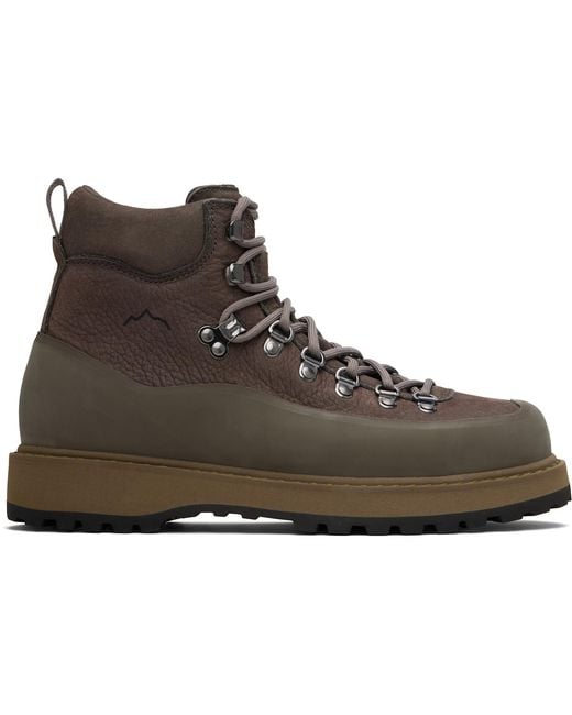 Diemme Black Taupe Roccia Vet Gomma Boots for men