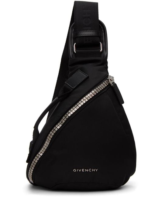 Petit sac triangulaire à glissière à logos g Givenchy pour homme en coloris Black