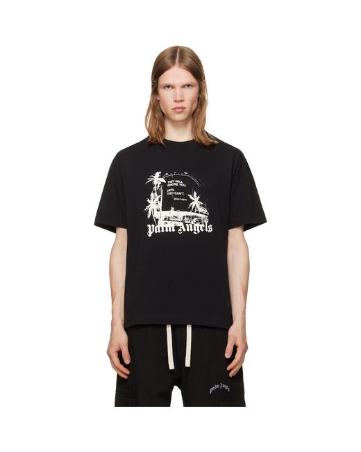 Palm Angels Black Palm Statement T-Shirt for men
