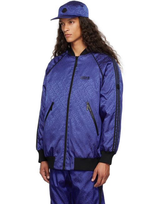 Moncler Genius Moncler X Adidas Originals Blue Seelos Down Bomber Jacket for men