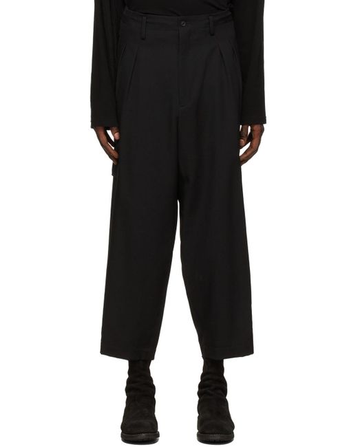 Yohji Yamamoto Wool Cargo Pants in Black for Men - Lyst