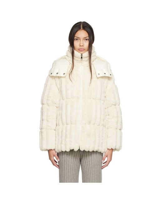 Moncler Natural Fare Quilted Faux Fur Jacket