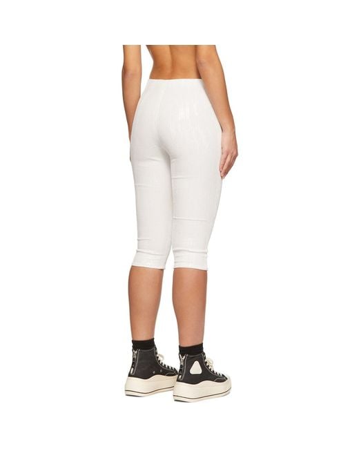 we11done White Sequin Shorts