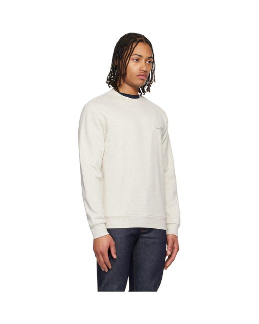 Pull Molletonné Gris À Logo Item A.P.C. pour homme en coloris Black