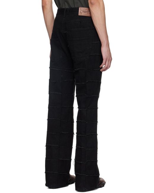 ANDERSSON BELL Black New Patchwork Jeans for men