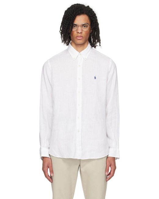 Polo Ralph Lauren White Lightweight Shirt for men