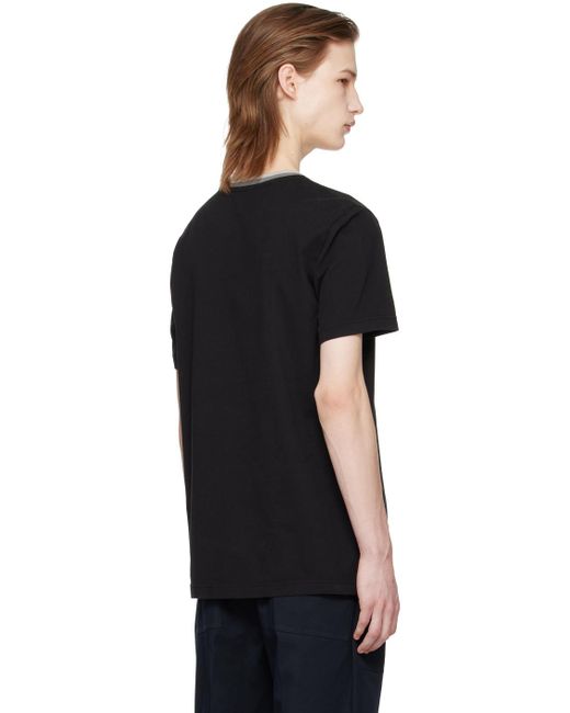 Moncler Black Bonded T-shirt for men