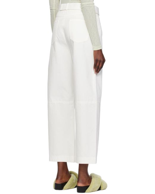 Pantalon radia blanc Nanushka en coloris White