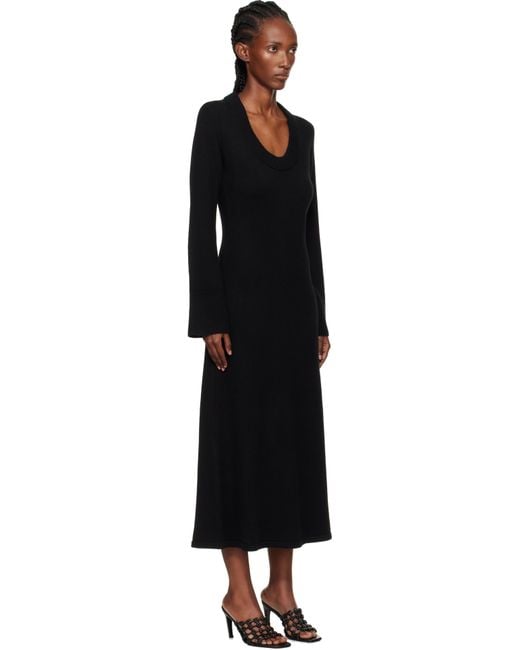 Loulou de Saison Black Ari Long Knit Maxi Dress
