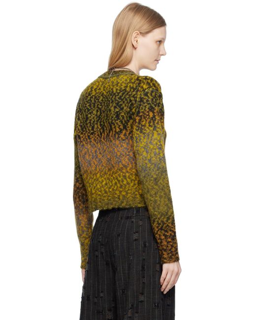 Acne Black Multicolor Gradient Pixelated Sweater