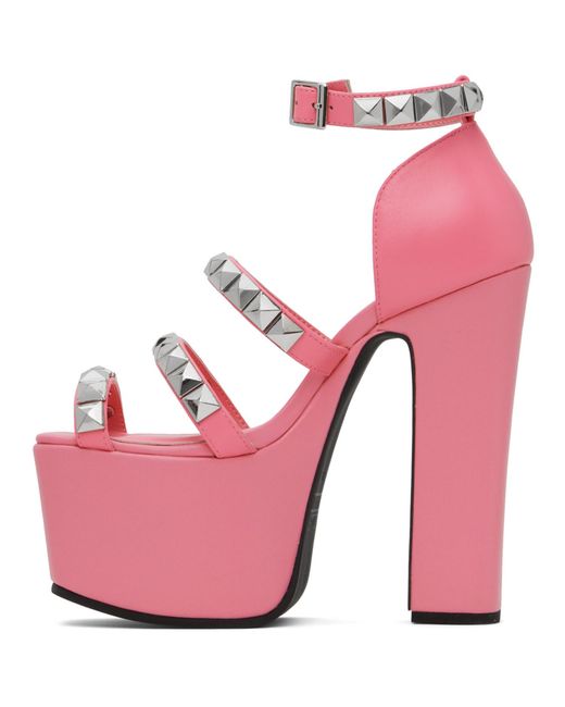 Ashley Williams Pink Studded Iris Heels