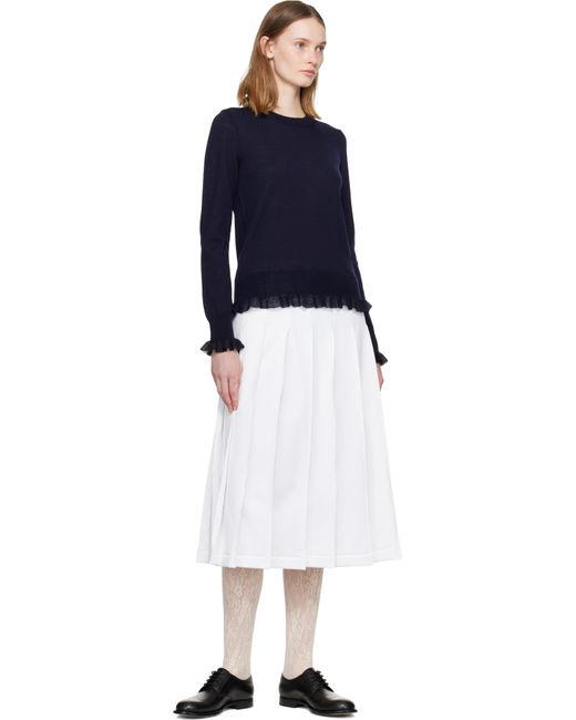 Comme des Garçons Black Pleated Midi Skirt