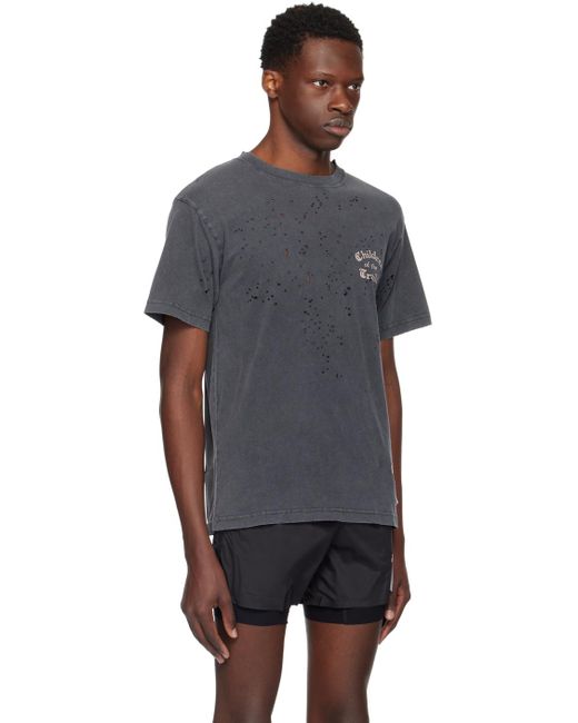 T-shirt noir à imprimés Satisfy pour homme en coloris Black
