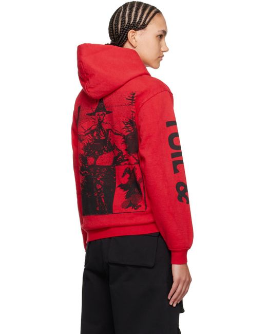 ONLINE CERAMICS Red Dilara Findikoglu Edition 'toil And Trouble' Hoodie
