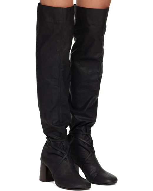 Lemaire Black Knotted Anatomic 80 Boots