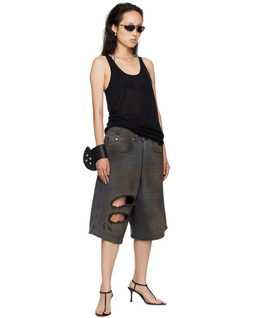 Lu'u Dan Black Kriss Kross Denim Shorts