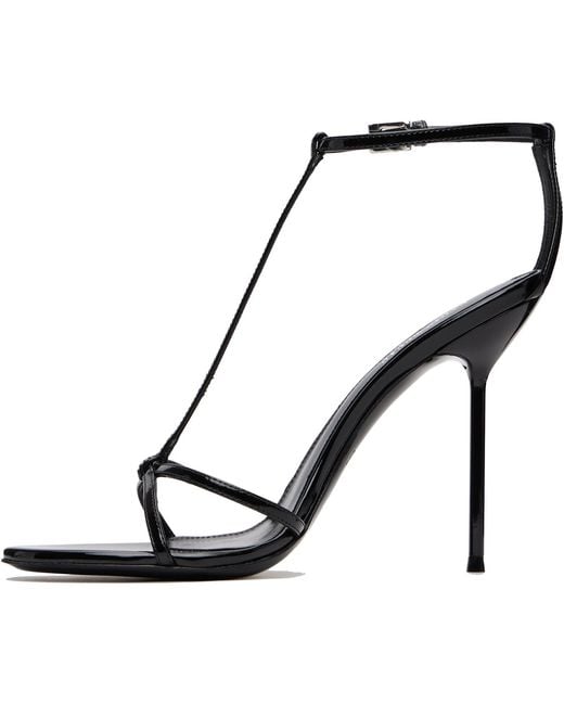 Paris Texas Black Lidia T-Strap 105 Heeled Sandals