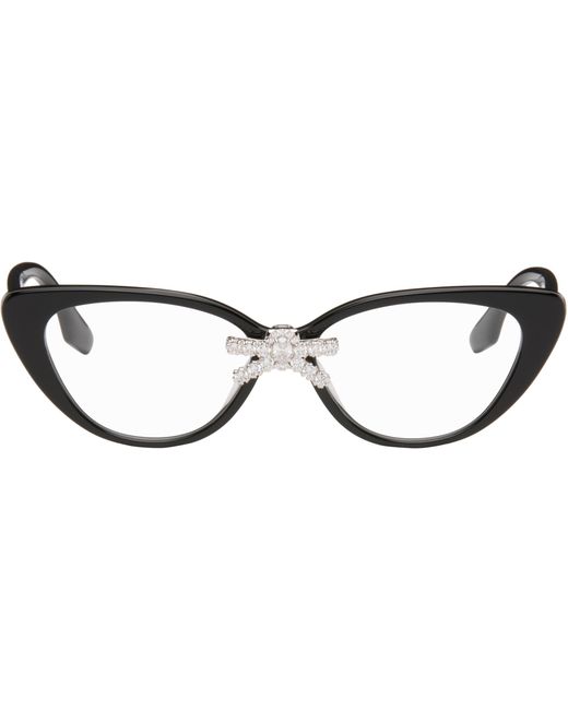 ShuShu/Tong Black Gemstone Bow Glasses