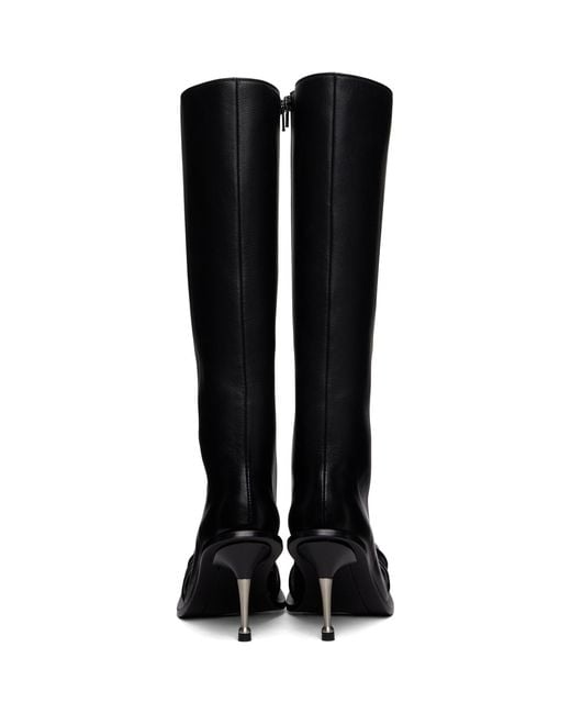 FIDAN NOVRUZOVA Black Stiletto Heel Classic Square Toe Boots