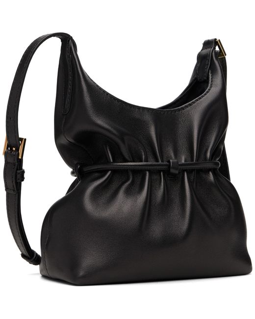 Balmain Black Sphynx Mini Smooth Leather Bag
