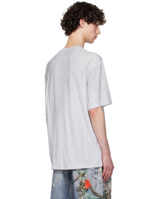 Acne Multicolor Printed Logo T-shirt for men