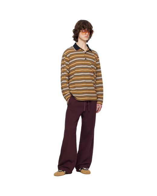 Sanderlak Red Burgundy Drawstring Sweatpants for men