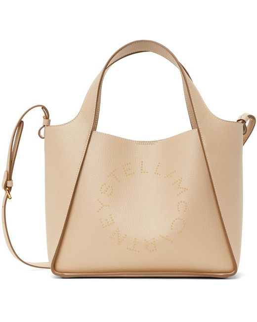 Stella McCartney Natural Logo Studded Grainy Alter Mat Bag