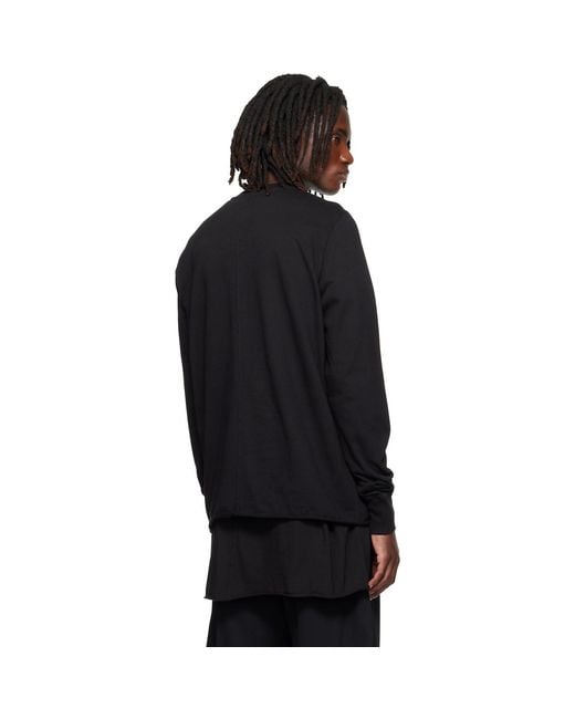 Rick Owens Black Tower Crewneck Sweatshirt for men