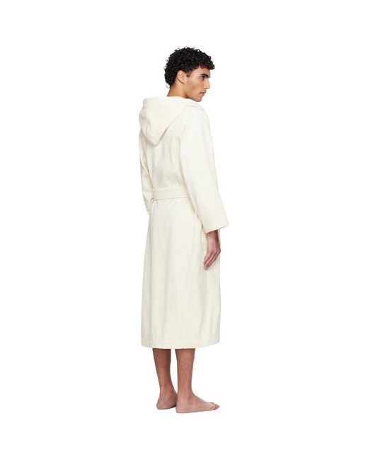 Tekla Black Off- Terry Hooded Bathrobe for men