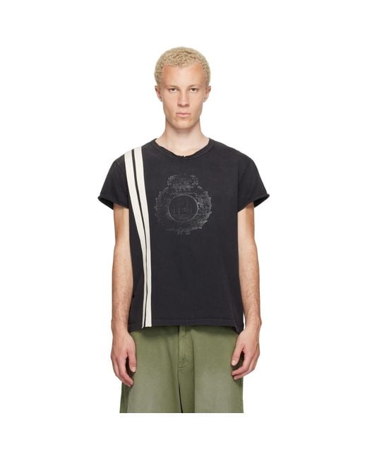 424 Black Capped Thermal T-Shirt for men