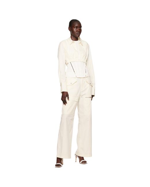 Dion Lee Natural Off-white Safety Slider Shirt