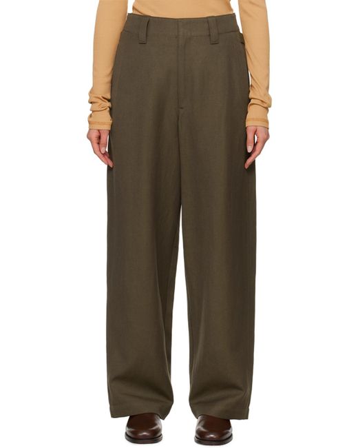 Lemaire Brown Maxi Trousers