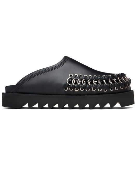 Toga Black Hoop Detail Slip-On Loafers