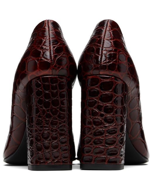 Alaïa Red Leather Point-Toe Pumps 90