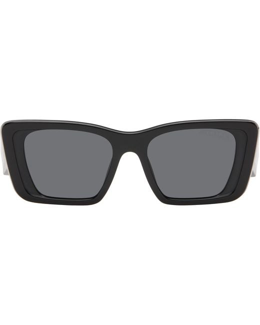 Prada Gray Thick Cat Eye Acetate Sunglasses