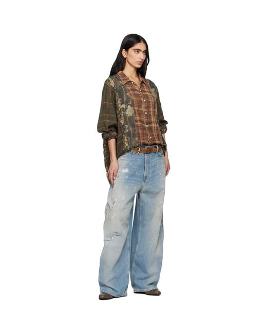 R13 Brown Double Buckle Belt