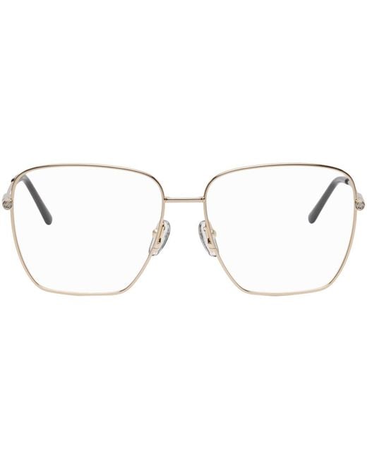 Gucci Black Gold Rectangular Glasses