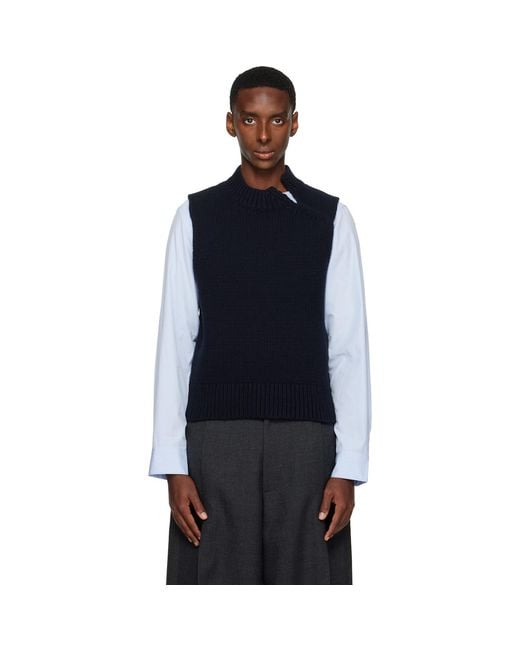 Dries Van Noten Blue Merino Wool Turtleneck for men