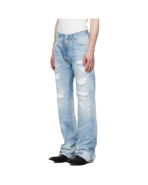 DSquared² Blue Be Proud Wash 'The American' Jeans for men