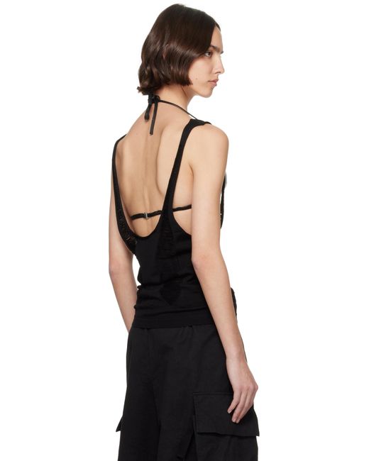 Rick Owens Black Hollywood Tanja Strapless Top