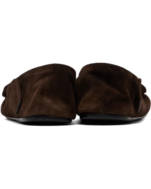 Acne Black Suede Saddle Loafers for men