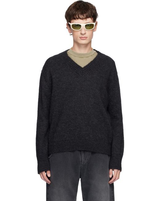 Pull Vexed Gris À Col En V Second/Layer pour homme en coloris Black
