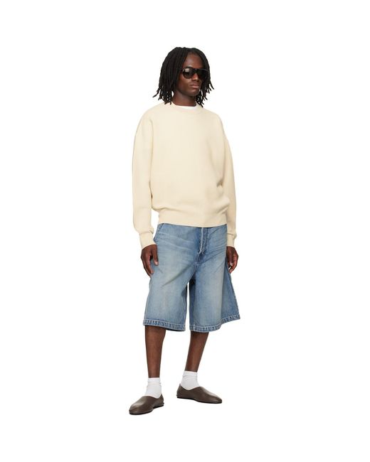 Fear Of God Natural Off- Wool Cotton Sport Mesh Knit Sweater for men