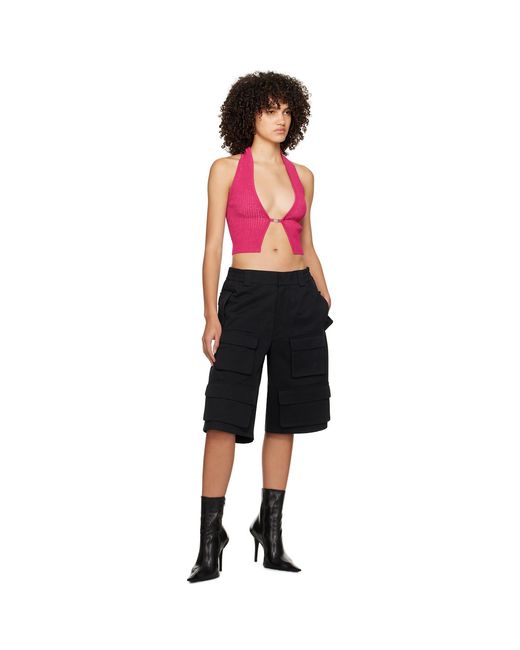M I S B H V Black Ssense Exclusive Pink Fully Fashioned Tank Top