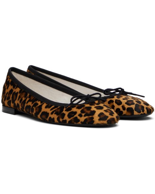 Repetto Black Tan Cendrillon Ballerina Flats