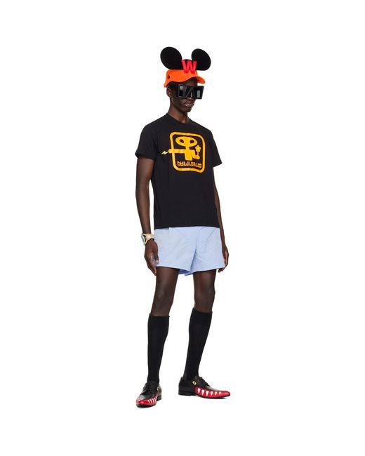 Walter Van Beirendonck Blue Space Shorts for men